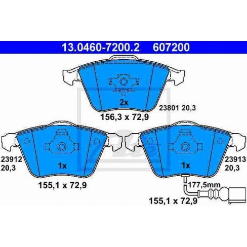 Set placute frana