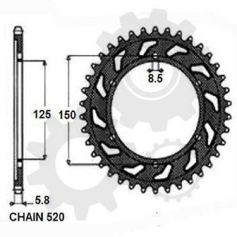 Pinion spate