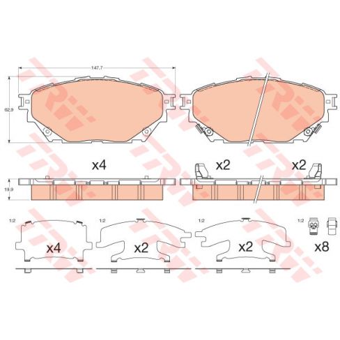 Set placute frana