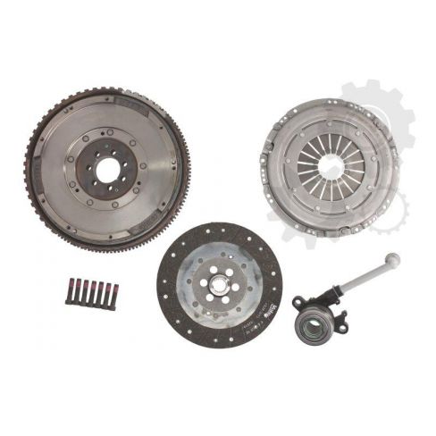 Clutch kit with dual mass flywheel and pneumatic bearing