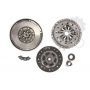 Clutch kit with dual mass flywheel and pneumatic bearing