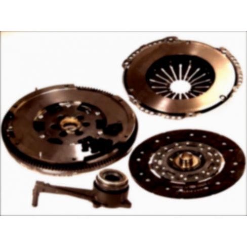 Clutch kit with dual mass flywheel and pneumatic bearing